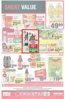KWIKSPAR EASTERN CAPE : My Kwikspar (20 April - 2 May 2021) Valid in Abbotsford, Beacon Isle, Beetlestone, Burt Drive, Butterworth, page 4