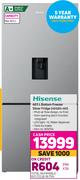 Hisense 463 L Bottom Freezer Silver Fridge H610BS-WD