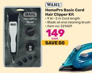 Wahl Home Pro Basic Cord Hair Clipper Kit-Each