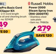 Russell Hobbs Power 2000 Steam Spray Iron RHI-2000TR