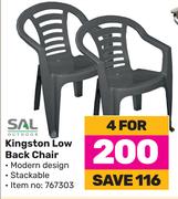 SAL Kingston Low Back Chair-For 4