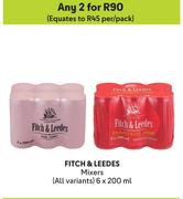 Fitch & Leedes Mixers (All Variants)-For Any 2 x 6 x 200ml