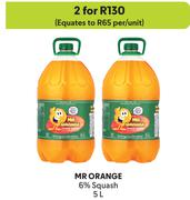 Mr Orange 6% Squash-For 2 x 5L