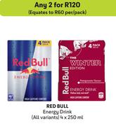 Red Bull Energy Drink (All Variants)-For 2 x 4 x 250ml