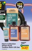 Nature's Nourishment Men's Collection White Musk Toolbox Bath Gift Set (3 Piece)-Per Set