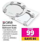 Casa Elecctronic Glass Bathroom Scale