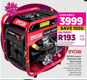 Ryobi 1200W Inverter Generator Max Open Frame
