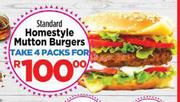Standard Homestyle Mutton Burgers-Take 4 Packs For