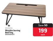  Excellent House Ware Wooden Serving Bed Tray-Each