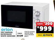 Orion 20Ltr Manual Microwave White OMW20M