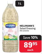 Hellmann's Salad Dressing (All Variants)-1Ltr Each