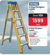 Mundo 8 Step Fibreglass Ladder 2.4m-Each