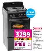Defy 4 Solid Plate Stove Compact Black DSS514