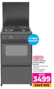 Defy 4 Burner Gas Hob & Stove Black DGS168