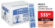 Price's Lighthouse Candles Special-25 x 400g