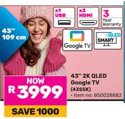 TCL 43"(109cm) 2K QLED Google TV 43S5K