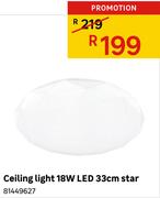 Ceiling Light 18W LED 33cm Star