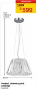 Pendant Chrome Crystal E27 60W