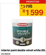 Interior Paint Double Velvet White 20Ltr