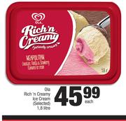 Ola Rich'n Creamy Ice Cream (Selected)-1.8Ltr Each
