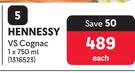 Hennessy VS Cognac-750ml Each
