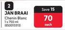 Jan Braai Chenin Blanc-750ml Each