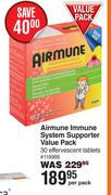 Airmune Immune System Supporter Value Pack 30 Effervescent Tablets-Per Pack