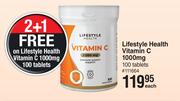 Lifestyle Health Vitamin-C 1000mg 100 Tablets-Each