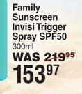 Everysun Family Sunscreen Invisi Trigger Spray SPF50-300ml