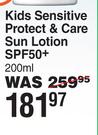 Nivea Kids Sensitive Protect & Care Sun Lotion SPF50+ -200ml