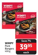 Wimpy Pork Bangers-400g Each