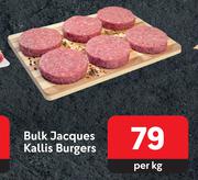 Bulk Jacques Kallis Burgers-Per Kg