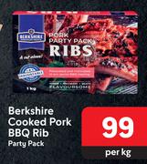 Berkshire Cooked Pork BBQ Rib Party Pack-Per Kg