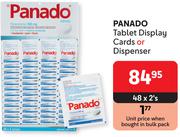 Panado Tablet Display Cards Or Dispenser-48 x 2's