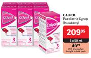 Calpol Paediatric Syrup (Strawberry)-6 x 50ml