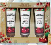 Nature's Nourishment Cranberry Pampering Trio Bath & Body Set