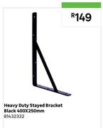 Heavy Duty Stayed Bracket Black 400 x 250mm 81432332