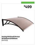 Awning Multiwall Bronze W1200mm x D1000mm 81411332