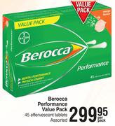 Berocca Performance Value Pack 45 Effervescent Tablets Assorted-Per Pack