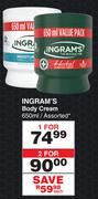 Ingram's Body Cream Assorted-650ml 