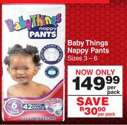 Baby Things Nappy Pants Sizes 3-6-Per Pack