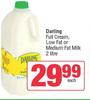 Darling Full Cream Low Fat Or Medium Fat Milk-2Ltr 