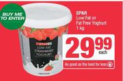Spar Low Fat Or Fat Free Yoghurt-1Kg Each