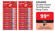 Colgate Double Action Toothbrushes Hang Cards-12's