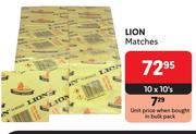 Lion Matches-10 x 10's