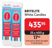 Britelite White Candles-25 x 400g