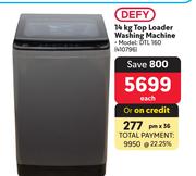 Defy 14Kg Top Loader Washing Machine 410796