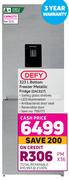 Defy 323Ltr Bottom Freezer Metallic Fridge DAC627