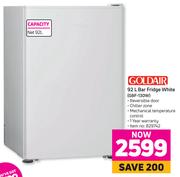 Goldair 92Ltr Bar Fridge (White) GBF-130W