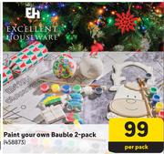 Excellent Houseware Paint Your Own Bauble (2-Pack) 458873-Per Pack